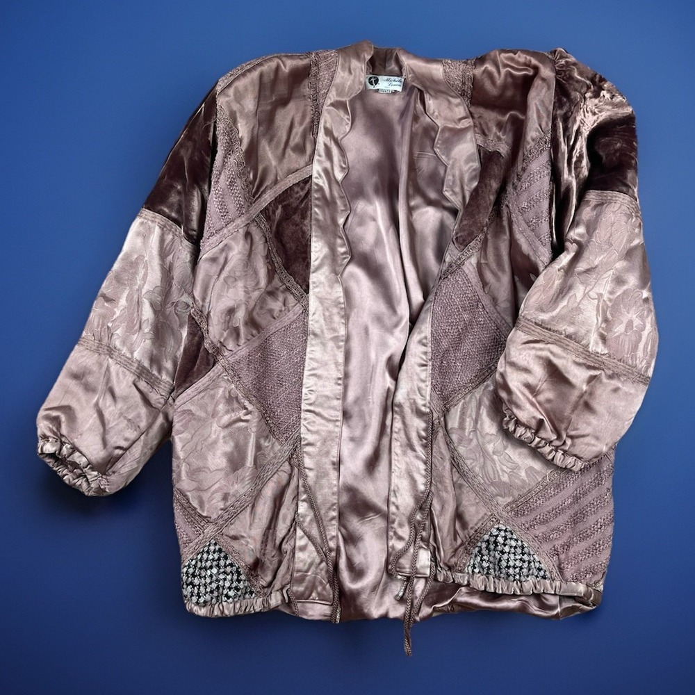 Vintage Michele Levon Coat Women's OS Hand Made Italy Quilted Shoulder Pads